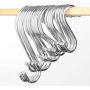 S Shaped Hooks Hanging Heavy Duty Stainless Steel Hangers for Kitchenware Pan Pots Utensils Clothes Bags Towels Plants Kitchen, Work Shop, Bathroom, Garden 20PCS Metal Hook Bedroom