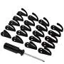HOVEOX 20 Pcs Bronze Single Hooks Coat Wall Mounted Single Hooks Hangers No Scratch Robe Hooks Equipped with 40 Pcs Screws & a Free Screwdriver for Bath Kitchen Garage Heavy Duty, Black HOVEOX 20 Pcs Bronze Single Hooks Coat Wall Mounted Single Hooks Hangers No Scratch Robe Hooks Equipped with 40 Pcs Screws & a Free Screwdriver for Bath Kitchen Garage Heavy Duty, Black
