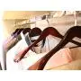 TOPIA HANGER Set of 6 Luxury Mahogany Wooden Coat Hangers, Premium Wood Suit Hangers, Glossy Finish with Extra-Wide Shoulder, Thicker Chrome Hooks & Anti-Slip Bar CT02M TOPIA HANGER Set of 6 Luxury Mahogany Wooden Coat Hangers, Premium Wood Suit Hangers, Glossy Finish with Extra-Wide Shoulder, Thicker Chrome Hooks & Anti-Slip Bar CT02M