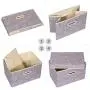 4 Pack Large Foldable Storage Boxes with Lids, Fabric Storage Cube Organizer Cloth Containers Linen Bins Baskets for Closet Clothes Clothing Nursery Kids Room Toys Baby Products Bed Room