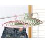 SAASNY Standard Plastic Hangers Adult Clothes Hangers,15 Pack,Thin Space Saving,Non-Slip Material,Simply Elegant,Nice Size for Adult Wardrobe/Closet/Cupboard,42 cm,Green Ideal for Home and Shops