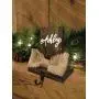 Rustic holiday decor - personalized stocking labels - stocking hooks - mantel stocking holder - custom stocking hanger - holiday home decor