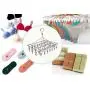 Aokilom Laundry Drying Racks Hangers with 36 Clips,Stainless Steel Sock Dryers Clothes Drying Racks for Coat/Towels/Diapers/Underwear/Socks/Hat/Glove