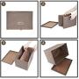 File Storage Box, Collapsible Decorative Linen Filing & Storage, Portable Office Document Organizer | Letter/Legal (Brown, 1 Pack)