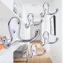 HoveBeaty Wall Hooks Double Prong Robe Hook Rustic Hooks Retro Clothes Hanger Coat Hanger Wall Mounted Hook with Screws 5 Pack (Silver) HoveBeaty Wall Hooks Double Prong Robe Hook Rustic Hooks Retro Clothes Hanger Coat Hanger Wall Mounted Hook with Screws 5 Pack (Silver)