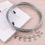 TUPARKA Picture Hanging Kit,15M Picture Hanging Wire,15 Sets D-Ring with Screws for Picture Hanging Artwork Photo Frame Hangers, Supports up to 30 lbs (1.6mmX50Feet)