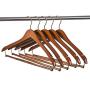 Quality Hangers Wooden Hangers Beautiful Sturdy Suit Coat Hangers with Locking Bar Walnut Finish Gold Hooks (20) Quality Hangers Wooden Hangers Beautiful Sturdy Suit Coat Hangers with Locking Bar Walnut Finish Gold Hooks (20)