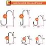 Wellmax 101pc S Hooks for Hanging, Heavy Duty S Shaped Hooks, Combination Assortment Metal S Hook Set for Hanging Plants, Closet, Kitchen, Pot Rack, and pots and Pans
