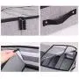 In kds Clothes Shoes Organizer Multifunction Foldable Under The Bed Storage Boxes with Dust-Proof Lid 4 Compartment (Beige)