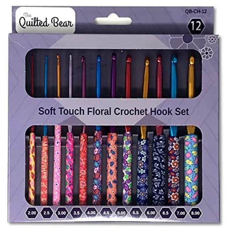 Crochet Hook Easy Grip Soft Handle, Sizes 2.5mm to 6mm 