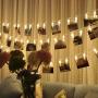 CuZiLe LED Photo Clip String Lights Battery Powered Picture Hangers Warm White light with 20 Photo Clips Perfect for Hanging Pictures, Notes,Cards,Memos and Artwork