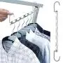 Miseku 1pcs Clothes Hanger Multifunctional 6 Hole Drying Rack Organizer with Hook Suit Hangers Miseku 1pcs Clothes Hanger Multifunctional 6 Hole Drying Rack Organizer with Hook Suit Hangers