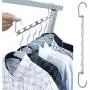 KOUYE- Clothes Hanger Multifunctional 6 Hole Drying Rack Organizer With Hook Suit Hangers