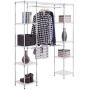 Closet Organizer Expandable Free Standing Clothes Hanger Rack Shelves Heavy Duty