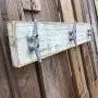 Nautical Distressed White over Gray Boat Cleat Coat Rack, Towel Rack, Hat Rack, Book Bag Rack, or Key Rack Nautical Distressed White over Gray Boat Cleat Coat Rack, Towel Rack, Hat Rack, Book Bag Rack, or Key Rack