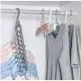 10PC Random Color Creative 3D Space Saving Hanger Magic Clothes Hanger 9Hole Towel Hook Closet Organizer Rack Decoration