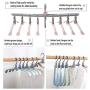 EvaroFly Multipurpose Portable Stretch Magic Folding Hanger, Save Space Storage Clothes Hanger, Household Travel Camping -White 52x42x23cm