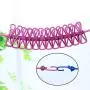 junshi11 Portable Travel Clothes line Hanger Outdoor Camping Hiking Laundry Clothing Drying Rope with 12 Clips Blue