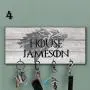 Personalized gray Key Hanger for wall Game of thrones key holder Custom key rack Wolf stark key holder Key organizer Anniversary Gift Fan the game of thrones Wedding surprise House stark key holder