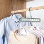 Magic Clothes Hanger,GTWCK 360 Degrees Rotating Multi-Function Nine Hole Hanger Plastic Non Slip Drying Rack for Home Bedroom (Nordic ash)