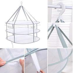 PRO+ 3-Tier Folded Mesh Clothes Hanging Dryer T-Shirt/Sweater/Bra Drying Rack