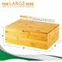 VUTADA Stash Boxes Large with Rolling Tray ? Handmade Decorative Stash Boxes - 11” x 8” x 4” Storage Boxes - Premium Quality Dovetail Design Discrete Wood Stash Boxes (Large)
