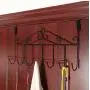 Hooks Over The Door Hook Organizer Rack Hanging, 7 Hooks, Over Door Storage Rack ? Organizer Hooks for Coats, Hats, Robes, Clothes or Towels (Black)
