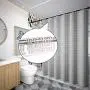 Qulable 24 Packs Shower Curtain Rings Plastic Curtain C Rings Hook Hanger Bath Drape Loop Clip Glide Bathroom Shower Window Rod (Clear)