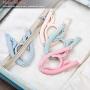 Walfiner 5Pcs Travel Hangers, Portable Folding Clothes Hangers for Travel & Home Use (Pink)