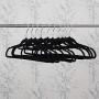 Beldray LA063717BLKEU 10 Pack Premium Velvet Clothes Hangers, Black, 42 x 22.5 x 0.6 cm