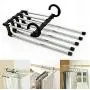 5pcs Random Color Fashion 5 in 1 Pant Rack Shelves Stainless Steel Clothes Hangers Multi-Functional Wardrobe Magic Hanger 5pcs Random Color Fashion 5 in 1 Pant Rack Shelves Stainless Steel Clothes Hangers Multi-Functional Wardrobe Magic Hanger