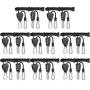 Rope Clip Hanger, Sopito 8 Pairs 1/8 inch Adjustable Heavy Duty Rope Hanger - Reinforced Metal Internal Gears Ratchets, Loose-Proof Design, 8-ft Long & 150lbs Weight Capacity