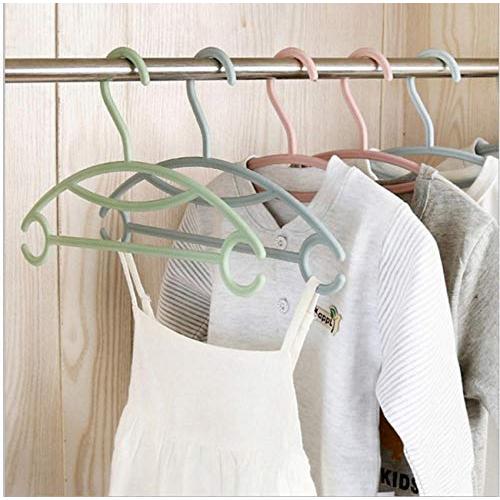 10PC Random Color Nordic Color Plastic Kids Clothes Hanger Home Non-Slip Seamless Dry Wet Children Baby Clothe Hangers