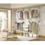 PRINCE HANGER, Deluxe Pants & Shelf Hanger, Holds 60kg(132LB) per horizontal bar, Heavy Duty, 32mm Vertical pole, Clothing Rack, Clothes Organizer, Pants Hanger, PHUS-0052