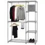 Simple Houseware Freestanding Clothes Garment Organizer Closet, Silver Simple Houseware Freestanding Clothes Garment Organizer Closet, Silver