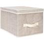 Tronix Large Collapsible Storage Boxes ? Faux Jute/Beige