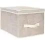 Tronix Large Collapsible Storage Boxes ? Faux Jute/Beige Tronix Large Collapsible Storage Boxes ? Faux Jute/Beige