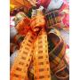 Pumpkin Window Distressed Frame Wreath, Fall Autumn Door Hanger, Window Frame Floral Decor, Pumpkin, Home Design