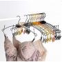 10PC Random Color 28cm Stainless Steel Hangers for Clothes Rack Metal Underwear Hanger Rack Underwear Bra Hanger Clip Decoration