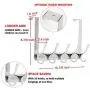 Dseap Over The Door Hook Hanger, Heavy Duty Over The Door Towel Rack Coat Rack for Clothes Hat Towel, Chromed