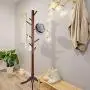 Vlush Free Standing Coat Rack, 8 Hooks Wooden Coat Hat Tree Coat Hanger Holder Enterway Hall Tree with Solid Rubber Wood Base for Coat, Hat, Clothes, Scarves, Handbags, Umbrella-Coffee Vlush Free Standing Coat Rack, 8 Hooks Wooden Coat Hat Tree Coat Hanger Holder Enterway Hall Tree with Solid Rubber Wood Base for Coat, Hat, Clothes, Scarves, Handbags, Umbrella-Coffee