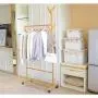 XIAOLONG Coat Rack, Modern Minimalist Coat Rack Simple Coat Rack Storage Living Room Hangers Bamboo Floor Clothes Rack Bedroom Mobile Creative Rack XIAOLONG Coat Rack, Modern Minimalist Coat Rack Simple Coat Rack Storage Living Room Hangers Bamboo Floor Clothes Rack Bedroom Mobile Creative Rack