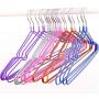 PVC Coated Cloth Hangers Non-Slip Metal Shirt Trouser Hook Hangers Coat Hanger 10 Pieces Random Color