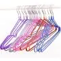 PVC Coated Cloth Hangers Non-Slip Metal Shirt Trouser Hook Hangers Coat Hanger 10 Pieces Random Color