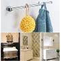 Xjyj Stainless Steel with Swing Arm Clothes Hanger 180 Degrees Folding Wall Mounted Rack Clothes Hook Clothing Hanging System Closet Storage Organizer Heavy Duty Drying Rack Hanger (2 Pack)