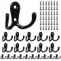 21pcs Black Coat Hooks Wall-Mounted, BEIUTAO Heavy-Duty Wall Hooks for Hanging with 42 Screws, Towel Hooks Used for Storage of Coats, Scarves, Bags, Towels, Keys, Hats, etc. 21pcs Black Coat Hooks Wall-Mounted, BEIUTAO Heavy-Duty Wall Hooks for Hanging with 42 Screws, Towel Hooks Used for Storage of Coats, Scarves, Bags, Towels, Keys, Hats, etc.