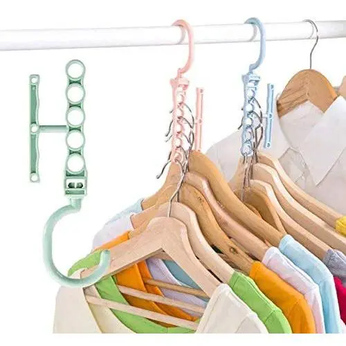 shlutesoy Plastic 5 Circle Anti-Slip Windproof Coat Clothes Hanger Buckle Rack Organizer Pink shlutesoy Plastic 5 Circle Anti-Slip Windproof Coat Clothes Hanger Buckle Rack Organizer Pink