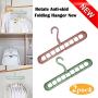 TUU Creative Clothes Hanger | 9 Hole Towel Hook | Closet Organizer | Plastic Storage Rack | Practical Finishing Frame | 360° Rotate | Extendable | Space Saving (Multi)