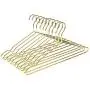Amber Home Aldut Heavy Duty Gold Wire Metal Coat Hanger Clothes Hangers, Strong Coat Hanger, Slim Shirt Hangers, Metal Hangers with notches, 10 Pack (Gold Length 17) (Renewed) Amber Home Aldut Heavy Duty Gold Wire Metal Coat Hanger Clothes Hangers, Strong Coat Hanger, Slim Shirt Hangers, Metal Hangers with notches, 10 Pack (Gold Length 17) (Renewed)