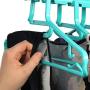 HANGERWORLD 10 Turquoise Plastic Hanger Frame Indoor Outdoor Clothes Garment Dryer Space Saving Drop Down Action